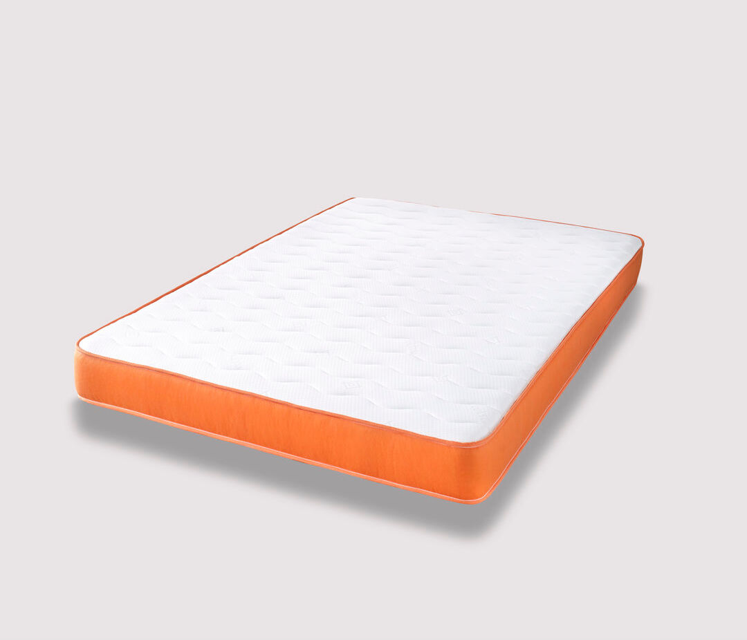 Symple Stuff Bolduc Starlights Orange Memory Spring Open Coil Mattress Single (3')
