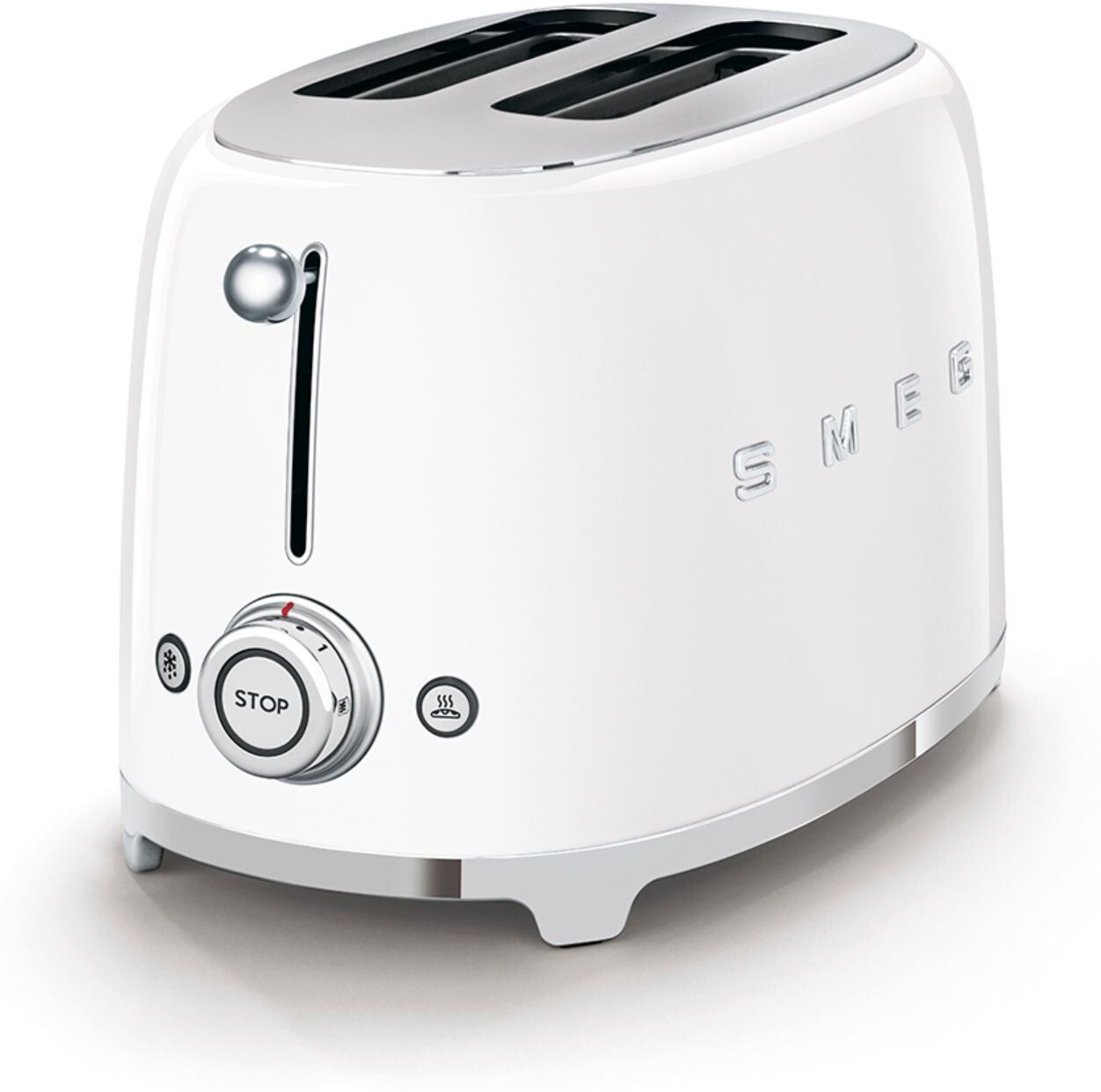 Smeg 50's Style Retro TSF01 2 Slice Toaster - White