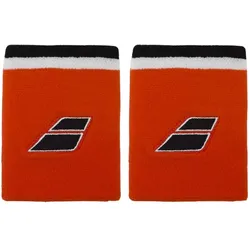 Babolat, Schweissband, Terry Jumbo Wristband Orange/Black (2x), Orange, Schwarz, Mehrfarbig
