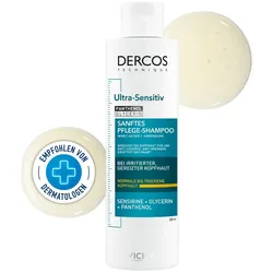Vichy Dercos Ultra-Sensitiv Shampoo Bei Irritationen und Reizungen, Anti Schuppen Shampoo 200 ml