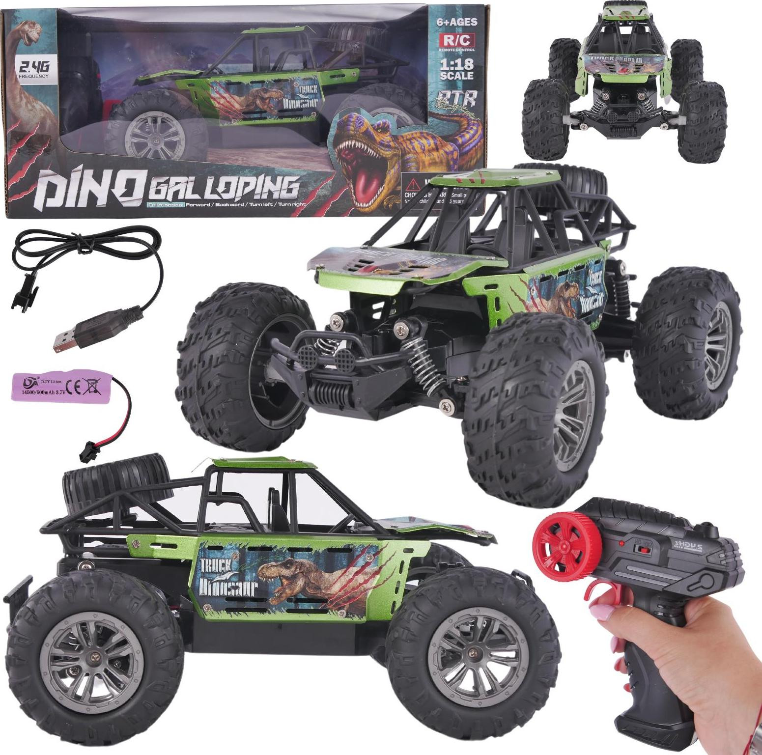 MAKSIK IMPORT RC-dinosaurus afstandsbedieningsauto inclusief batterij en kabel