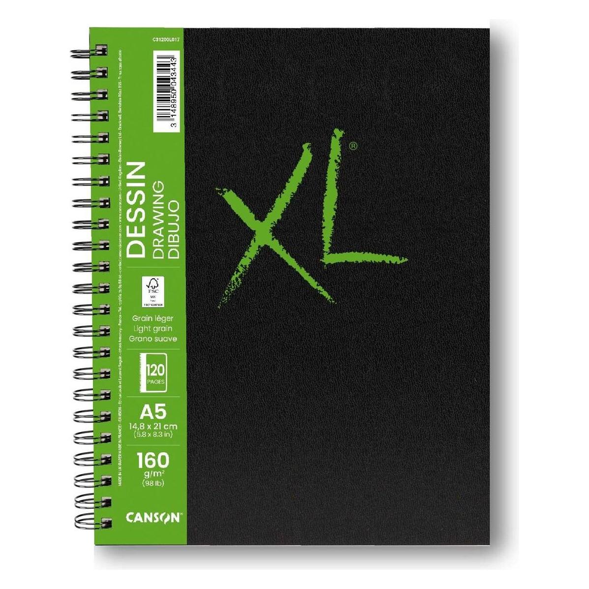 Canson Skizzenbuch XL Book Dessin (A5, Blanko, Weicher Einband) (C31200L017)