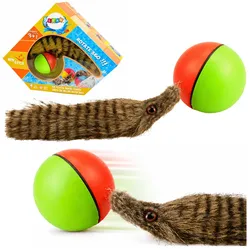 Ball mit flauschigem Frettchenschwanz, interaktives Badespielzeug