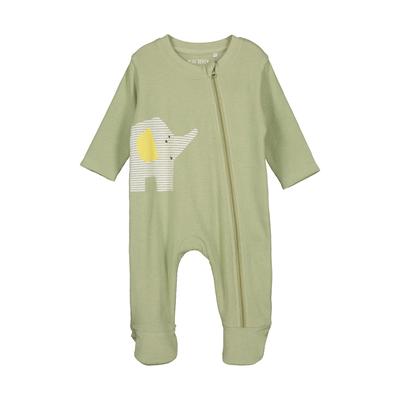 Strampler BLUE SEVEN "Strampler", Jungen, Gr. 62, grün (7510, khaki), 100% Baumwolle, normal, Rundhals, Overalls