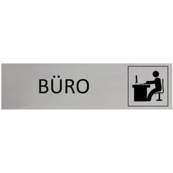 CombiCraft Aluminium Türschild Büro 165x45mm mit 3M-Tape zur Befestigung, einfache Kennzeichnung von Räumen und Bereichen