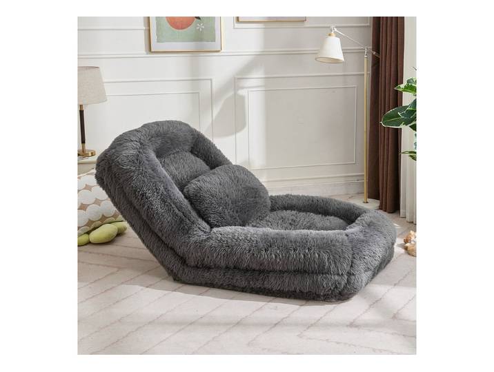 STILVORA Schlafsofa 5-stufiges verstellbar Relaxsofa für Gaming Meditation Dunkelgrau
