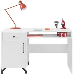 SCHREIBTISCH LANZA 125x55x76 cm Bürotisch Computertisch, Weiß