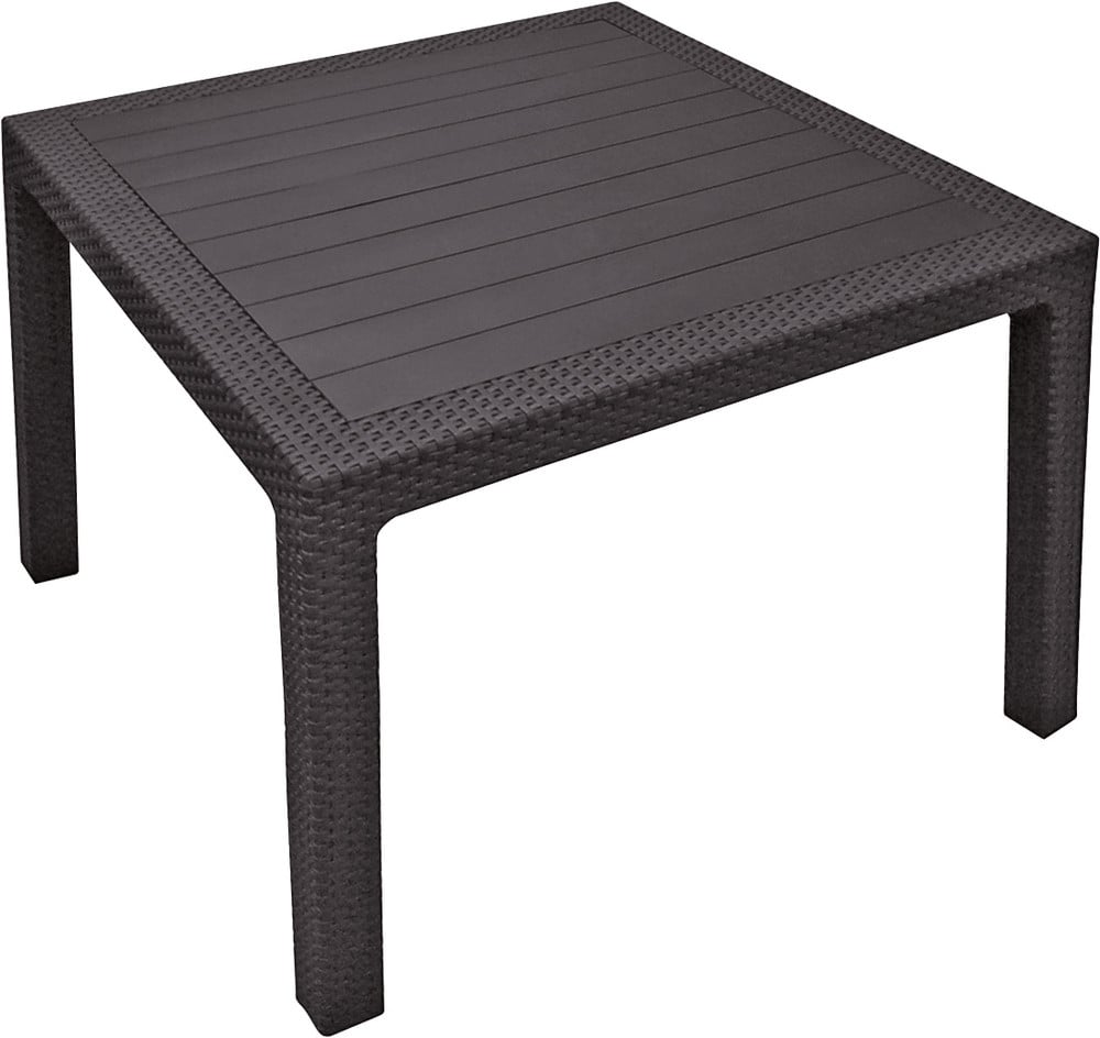 Keter Melody Quartet Plastic Tuintafel, Bruin, B/D/H: 95 x 95 x 75 cm