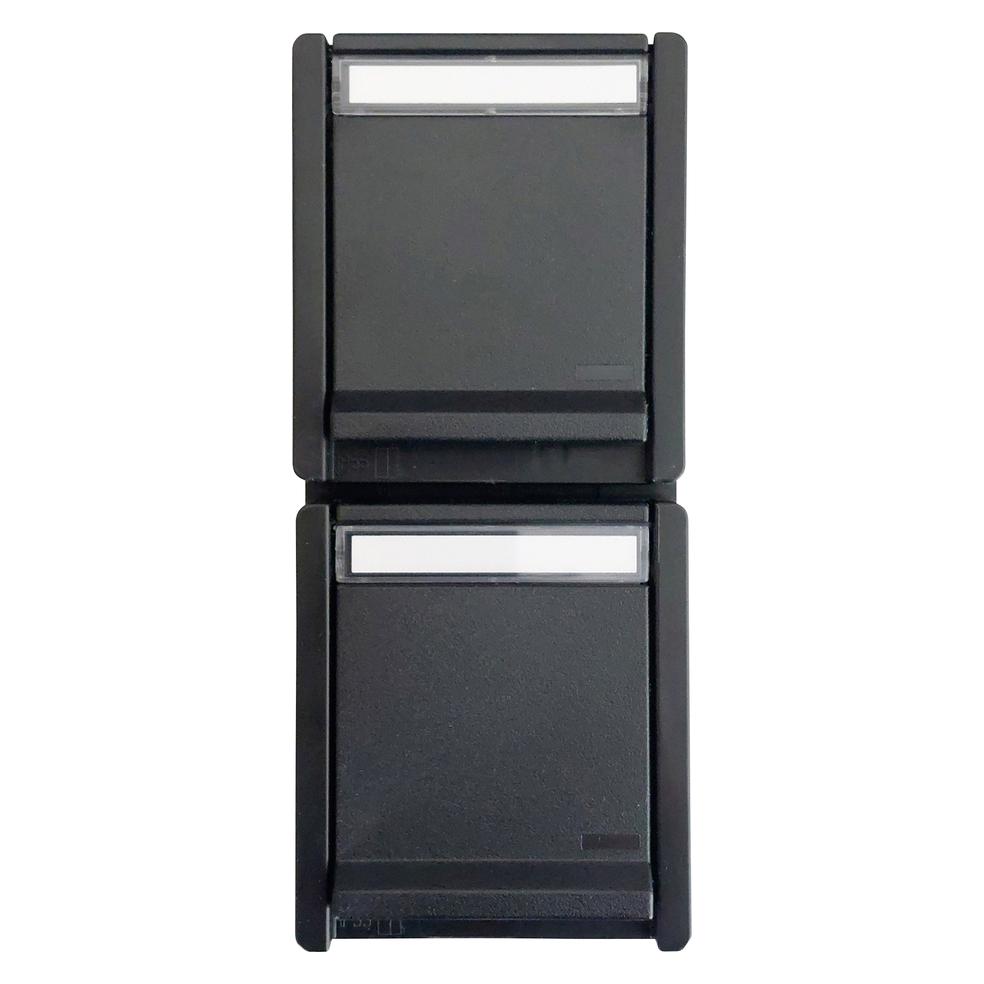 N&L Elektrotechnik N & L 27653 Doppelsteckdose Komplett Aufputz Schwarz (27653)