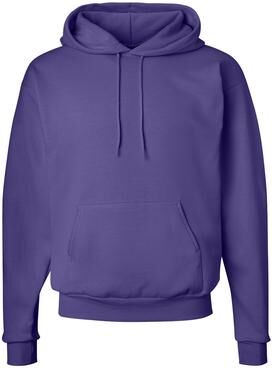 Hanes P170 EcoSmart Hooded Sweatshirt in Purple size 4XL   Cotton Polyester