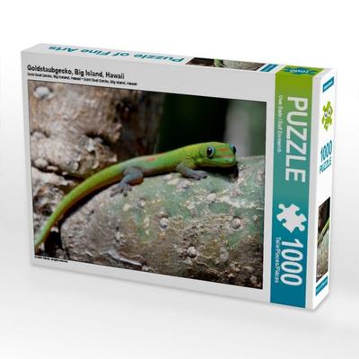 CALVENDO Puzzle Goldstaubgecko, Big Island, Hawaii | 1000 Teile Lege-Größe 64x48cm Foto-Puzzle für glückliche Stunden
