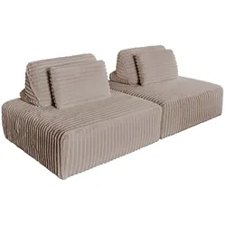 MODULSOFA WIOLO SOFT 2 MODULE 2 KISSEN Taupe Cord