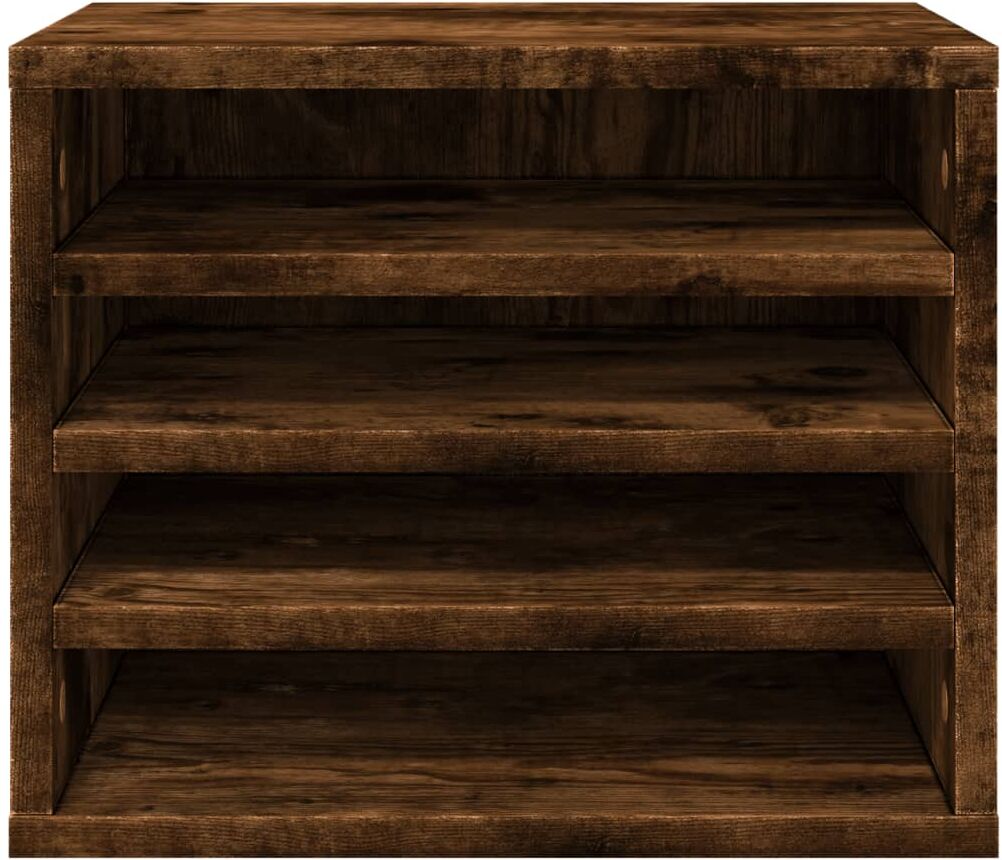 vidaXL Organisateur de bureau chêne fumé 36x26x29,5 cm