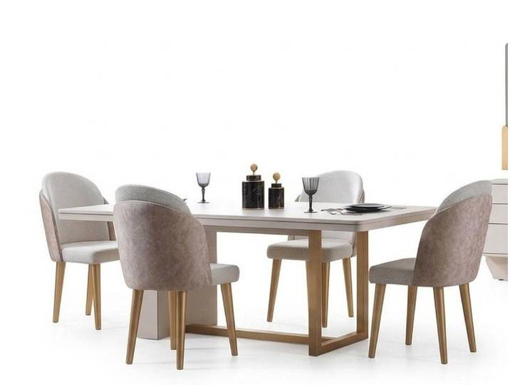 Xlmoebel Esszimmerstuhl 6er Set moderne braune Stühle – bequem und ergonomisch (6er Set), Made in Europa