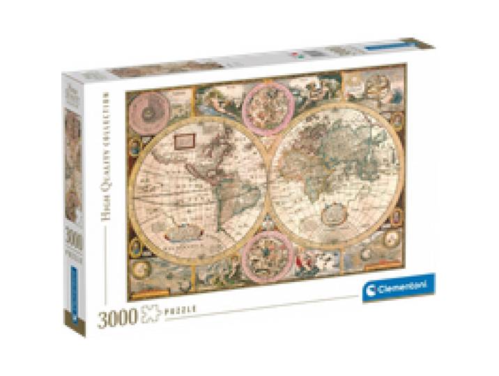 CLEMENTONI Puzzle 3000 pièces (Carte ancienne)