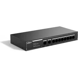 Dahua Switch It Dh-Sg1010lp 10-Port Economical Gigabit Switch With 8-Port Poe (10 Ports), Netzwerk Switch, Schwarz