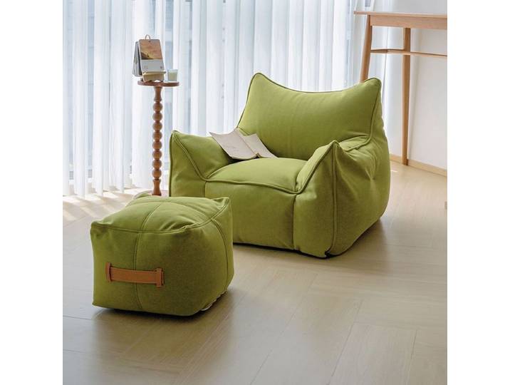 Salon pouf canapés Relax chambre paresseux canapé moelleux confortable pouf canapé personne seule chaises avec pédale