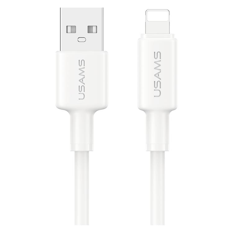 Usams U90 cable 2.4A USB-A to Lightning white (1 m, USB 2.0, 12 W) (SJ762USB01)