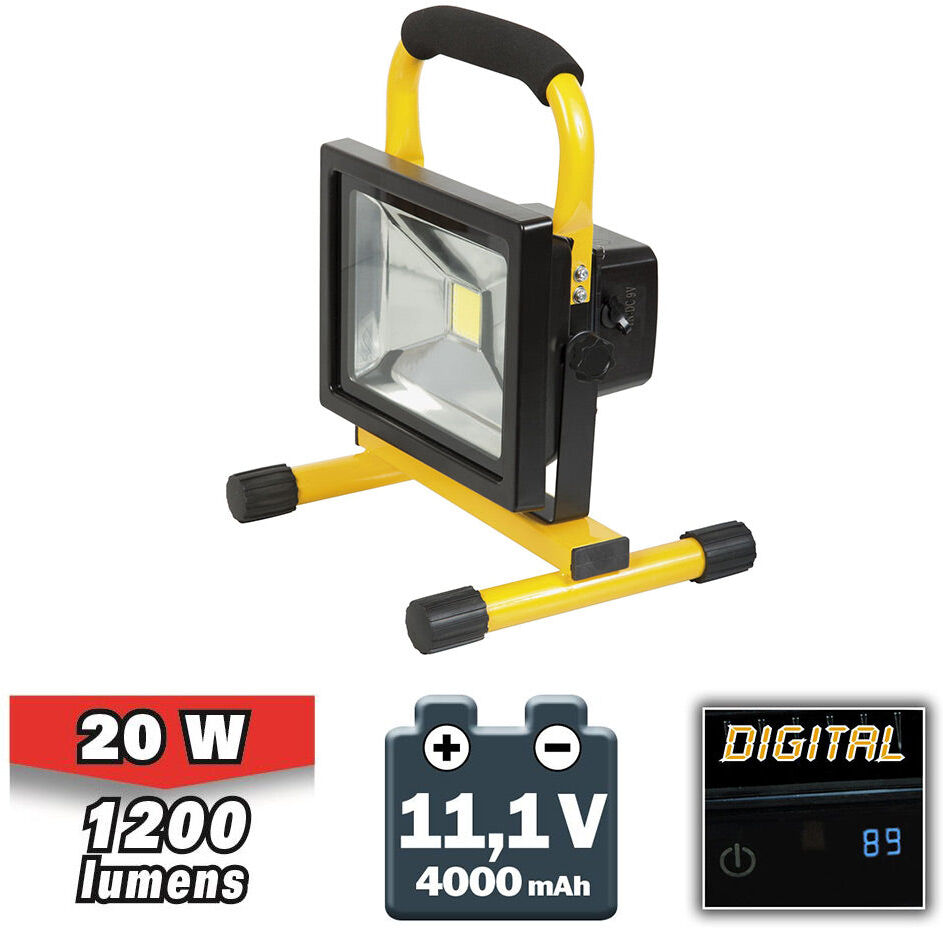 Ribimex Proiettore LED a batteria 20W PRSPOT20PBAT