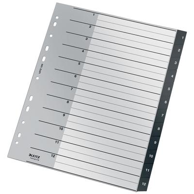 LEITZ Kunststoff-Register Recycle 1209, Taben 1 ? 12