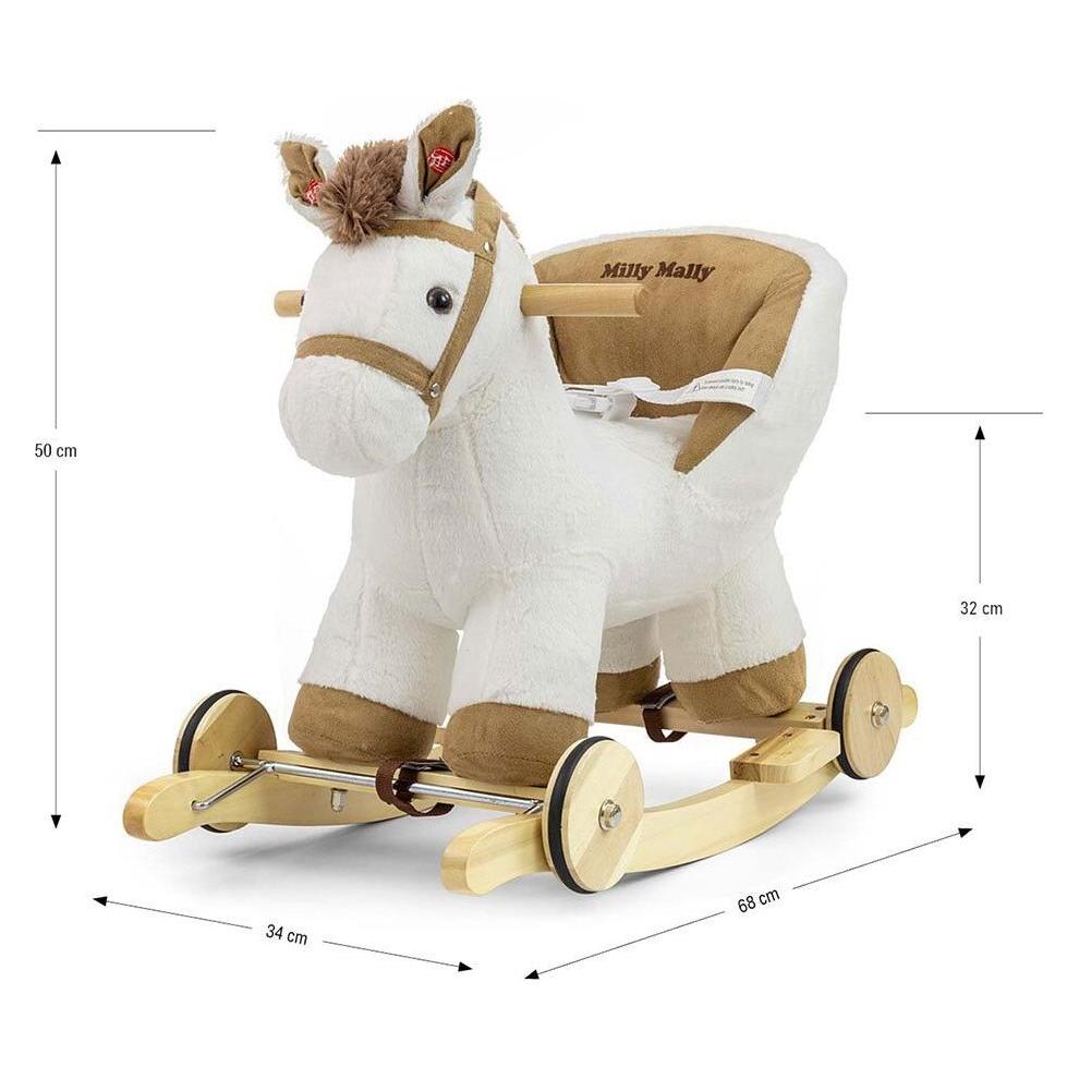 Mally Schaukelpferd Polly weiss (5467)