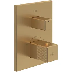 Villeroy & Boch Unterputz-Thermostat Mettlach, Brushed Gold, 190x150x129 mm, Einwege-Mengenregulierung