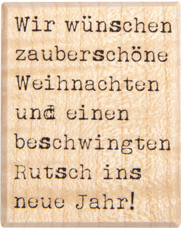 Holzstempel "Weihnachtswünsche", 4 x 5 cm