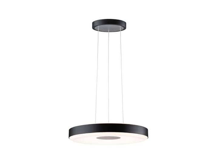 Paulmann LED Pendelleuchte Puric Pane 22W 2700K Schwarz/Grau Höhenverstellbar, 3-Stufen-Dimmung, gleichmäßiges Raumlicht, IP20, für Deckenmontage