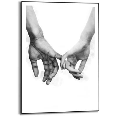 Kunstdruck REINDERS "Liebe", schwarz (farbe bild(er): schwarz, weiß), B:50cm H:70cm T:1,6cm, MDF, Bilder