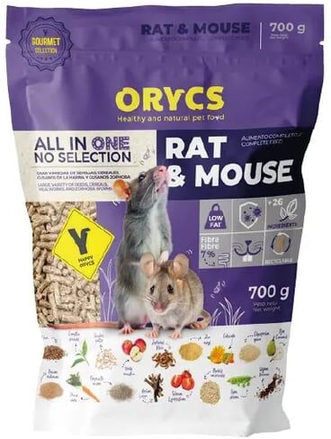 Orycs Alimento Completo para Ratos e Ratas 700g