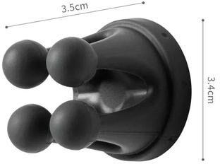 Inspire Select Silicone Toothbrush Holder Waterproof Self Adhesive Multi Purpose Wall Hook For Bathroom Organization black 1pc