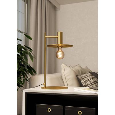 EGLO Tischleuchte "ESCANDELL", gold (messing, gebürstet), 1, Ø 0cm H: 47cm, 1 Stk., Leuchten, Nachttischlampe, Tischleuchte aus Metall in Messing-gebürstet, E27, Tischleuchte