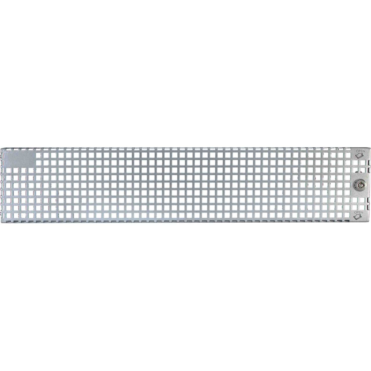 Inter-Tech IPC Frontgitter 2U silber abschließbar