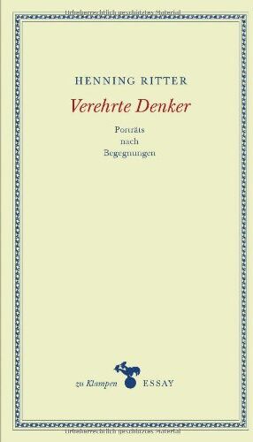 Henning Ritter - Verehrte Denker: Porträts nach Begegnungen - Preis vom 09.10.2026 07:28:09 h
