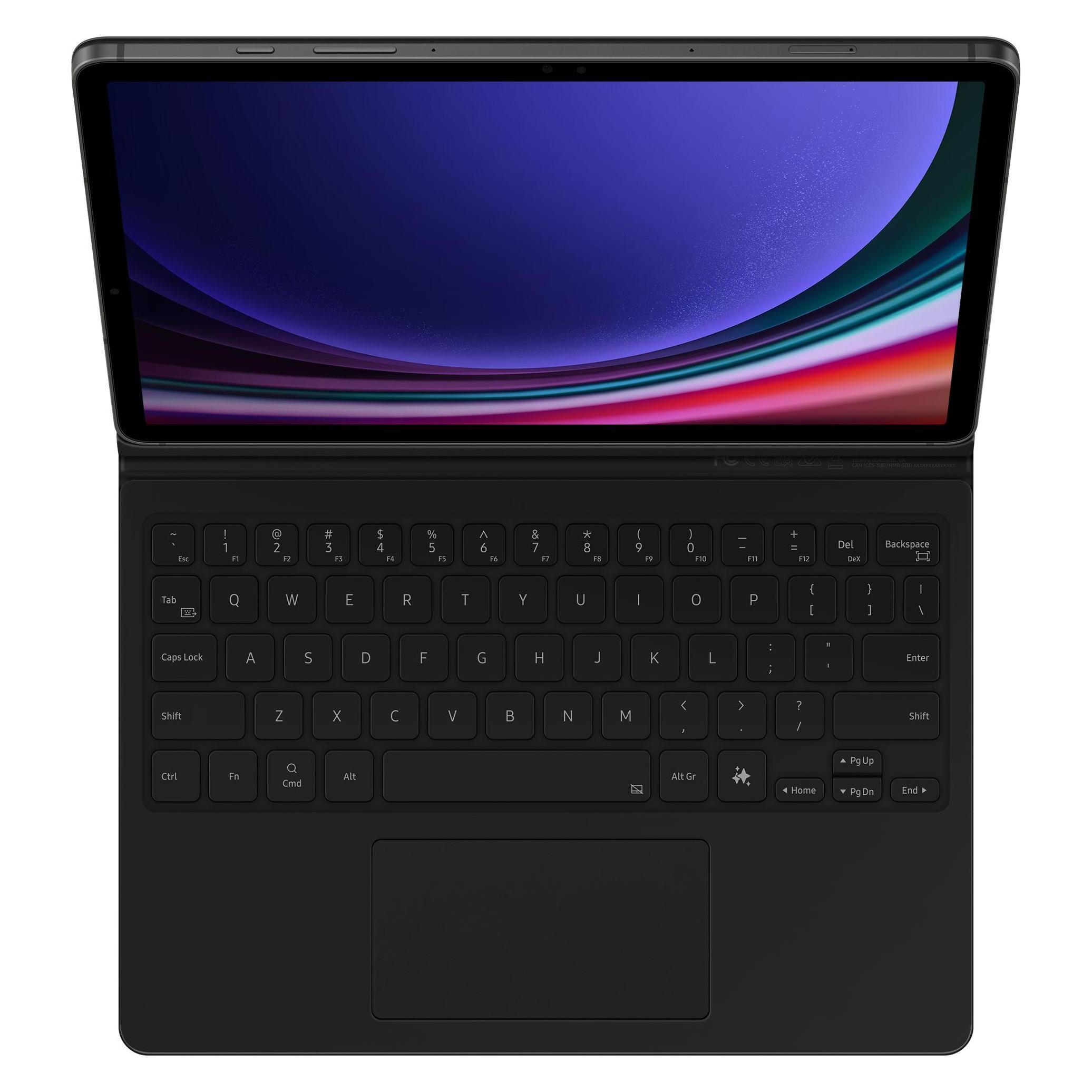 Samsung Galaxy Book Cover Keyboard mit AI (Eng. Int., Samsung Galaxy Tab S10 FE, Samsung Galaxy Tab S9, Samsung Galaxy Tab S9 FE) (EF-DX725UBEGWW)