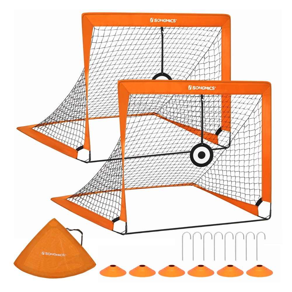 SONGMICS 2er Set Fußballtore für Kinder SZQ422O01