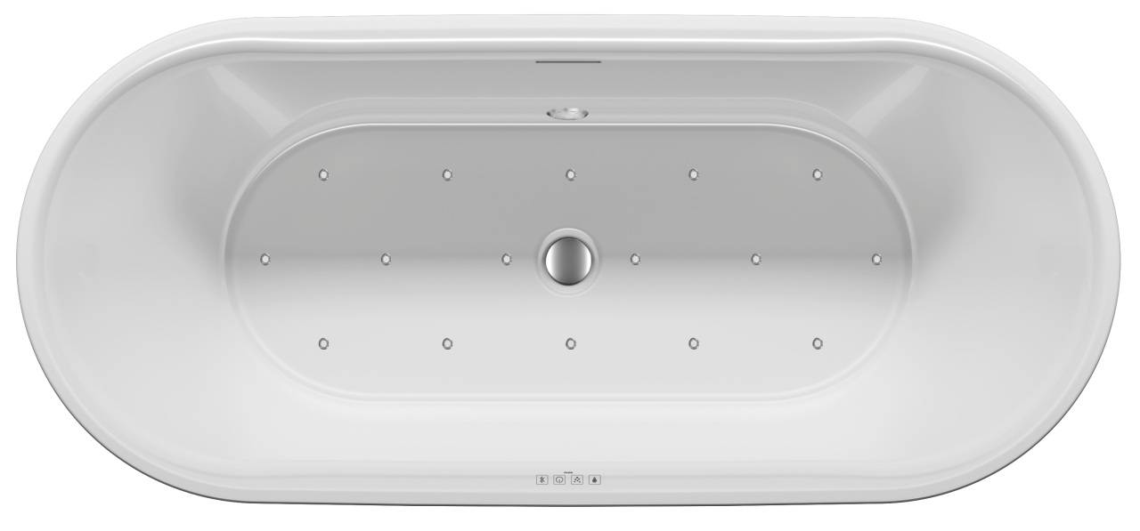 Riho freistehende Badewanne Modesty 170x76 seidenmatt weiß, B090002105 B090002105