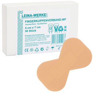 Leina-Werke Pflaster Fingerkuppenverband 50 Strips, wasserfest, 7 x 4cm