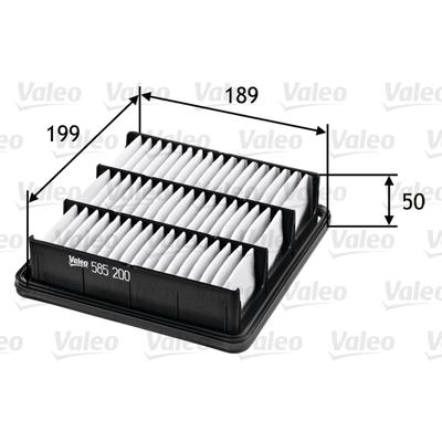 VALEO Luftfilter 585200 Filtereinsatz 50mm für KIA