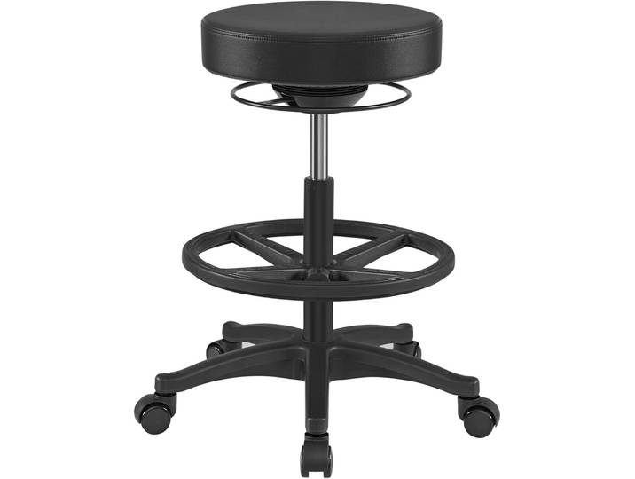 SONGMICS HOME Hochsitz-Arbeitshocker Songmics Schwarz 81 cm - Bürohocker