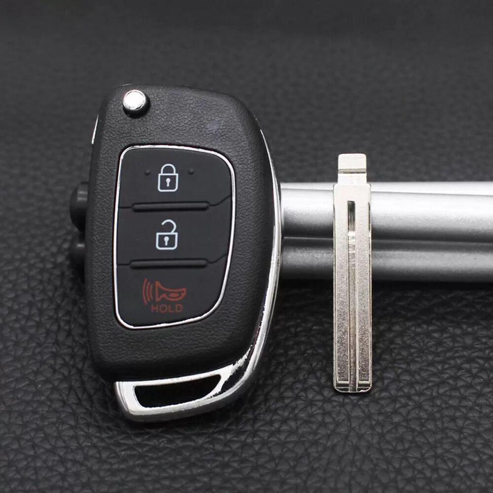 INF 3-Tasten Auto Schlüsselgehäuse mit Hupen-Mittelnut, kompatibel mit Hyundai und Kia