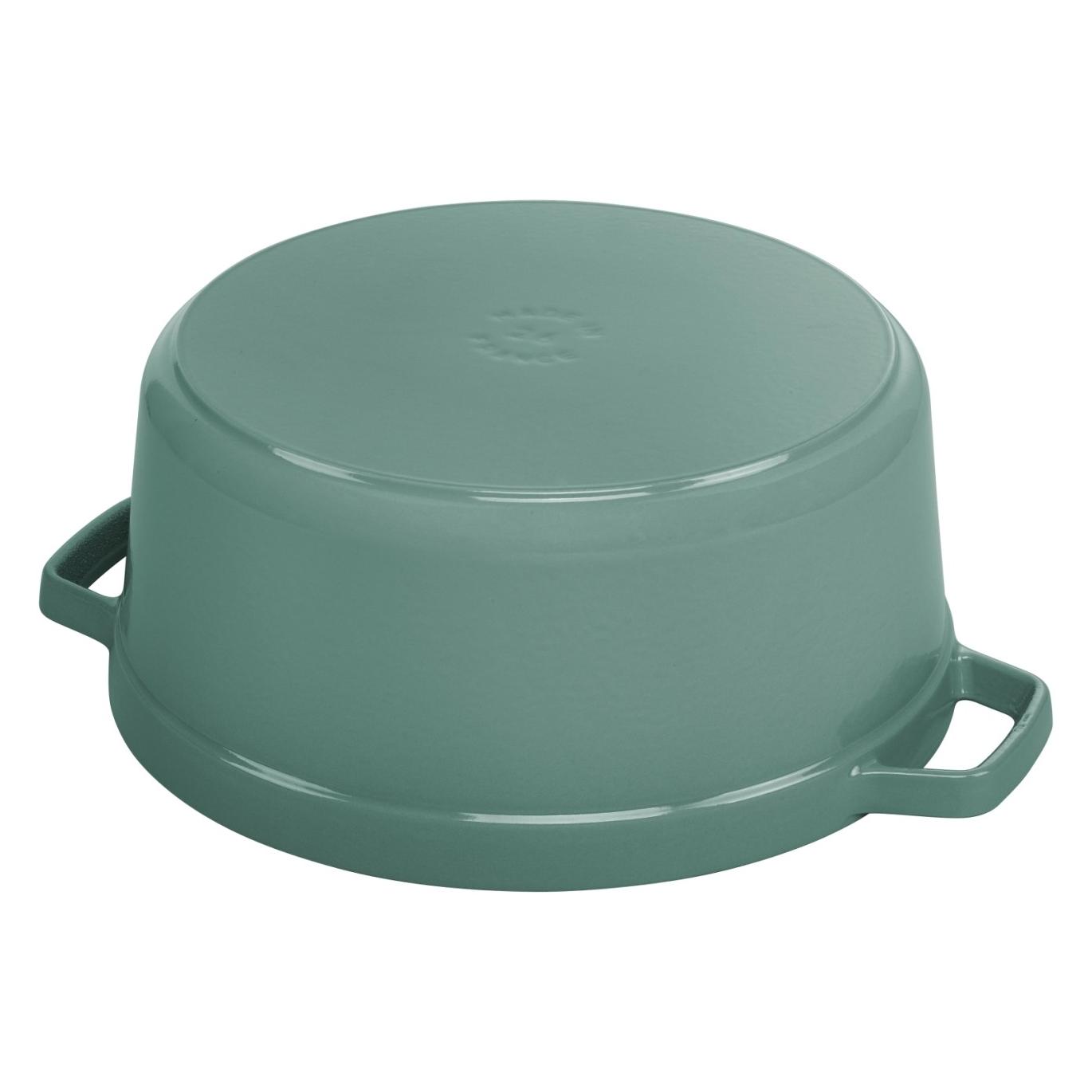 Staub Cocotte 26 cm, rund, Eucalyptus, Gusseisen 5.25l (Bräter + Schmortopf, Kochtopf, Gusseisen) (1023968)