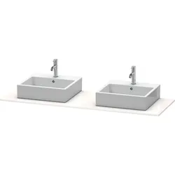 Duravit XSquare Konsole, 2 Ausschnitte, 1600x16x550mm, XS063HB9191, Farbe: Taupe Matt