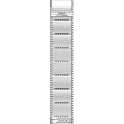 f-tronic 7120375 Multimediafeld 1-feld. KX9-MP2, H=1350mm, STECKD3K, PATCH12, 10x KKL, GK45 KX9MP2