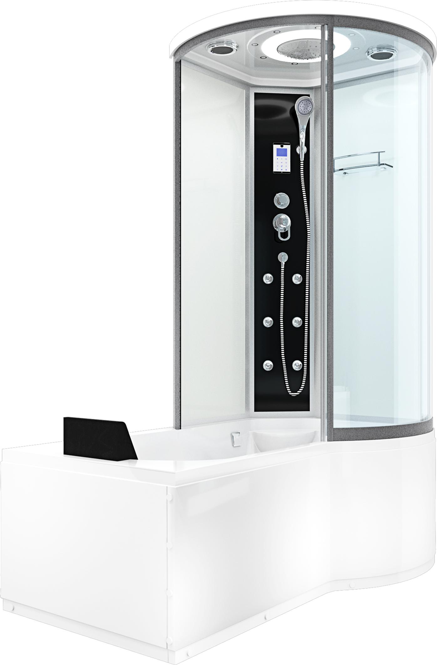 Kombination Badewanne Dusche K55-L01-EC Duschtempel 170x100 cm