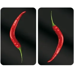 Wenko 2er-Set Herdabdeckplatte Universal »Hot Peperoni«, 30x52 cm