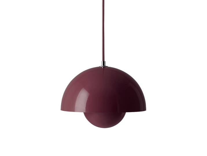 &tradition - Suspension FlowerPot - Violet - Acier laqué - Designer Verner Panton