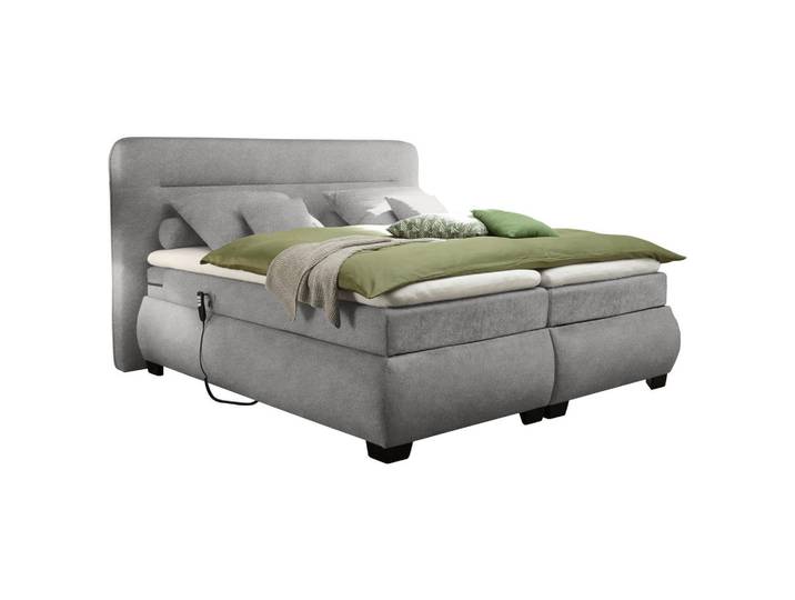 Mid.you Boxspringbett, Schlamm, Kunststoff, H2, 7-Zonen, Höhe ca. 18 cm, 160x200 cm, Topper geteilt, Schlafzimmer, Betten, Boxspringbetten