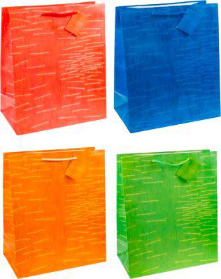 TSI Geschenktasche Laura, XXL groß, 26 x 13,5 x 32 cm, reißfest, 12er-Set farbsortiert