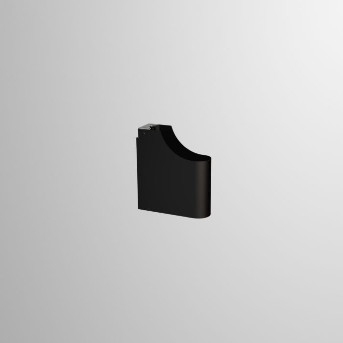 Alape Siphonverkleidung 8113000980 matt schwarz, pulverbeschichtet, B/H/T 118 x 440 x 355 mm